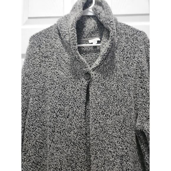 J. Jill Pure Jill Marled Heavy Black White Marled Sweater Cardigan Size L Large - Picture 4 of 16